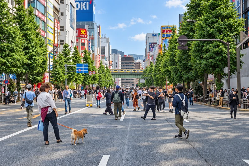 秋葉原の実景を参考にした生成イメージ